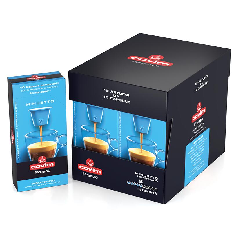Ковим кафе капсули Минуето без кофеин 10 бр. NESP система