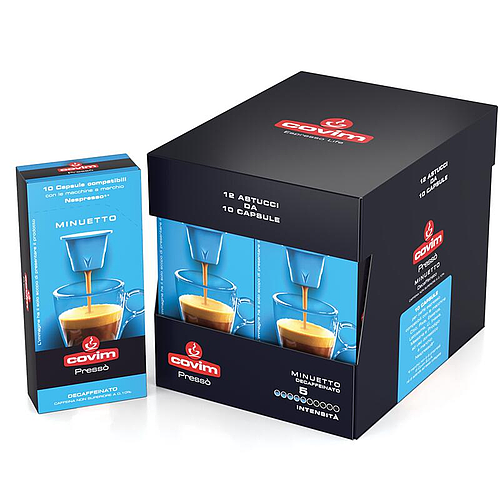 Ковим кафе капсули Минуето без кофеин 10 бр. NESP система