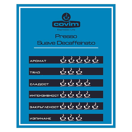 Ковим кафе капсули Минуето без кофеин 10 бр. NESP система